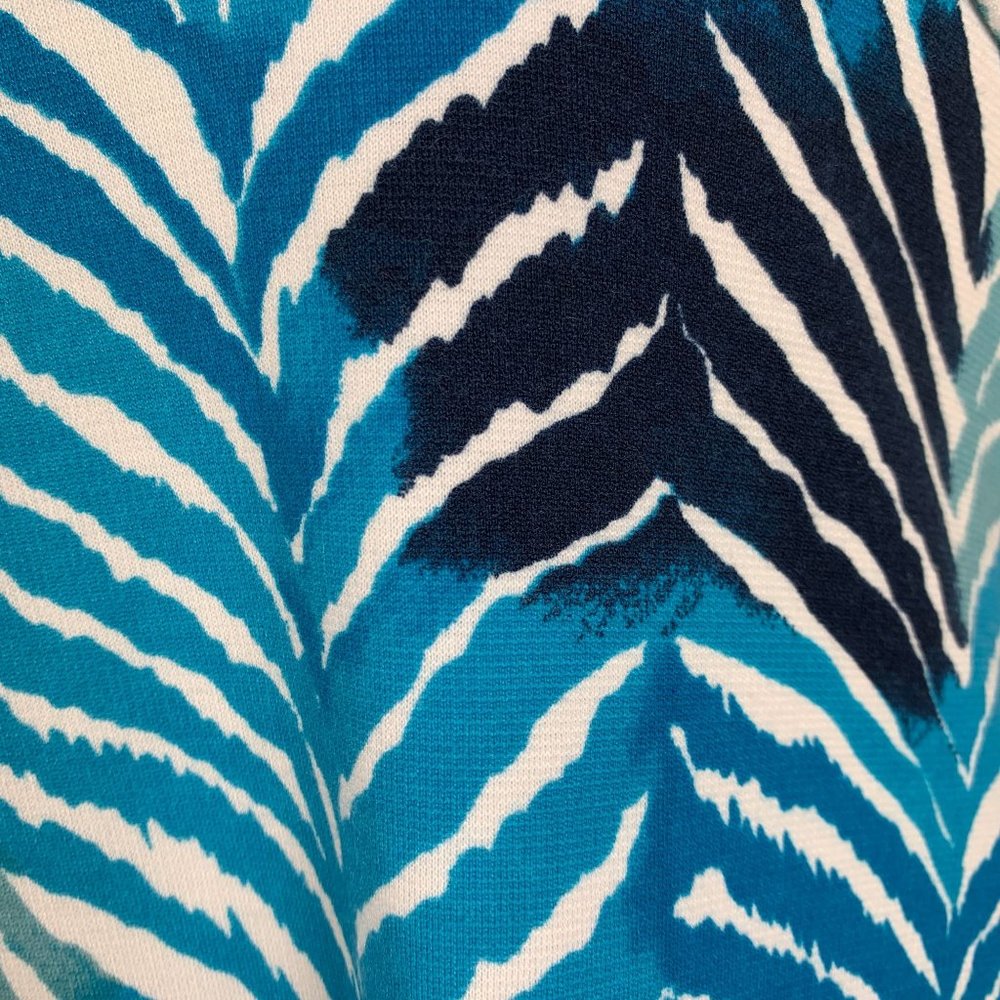 Trina Turk Robles 4 Dress NWT $148 Small Blue Zebra Animal Print Knee Casual Spr - Picture 6 of 7